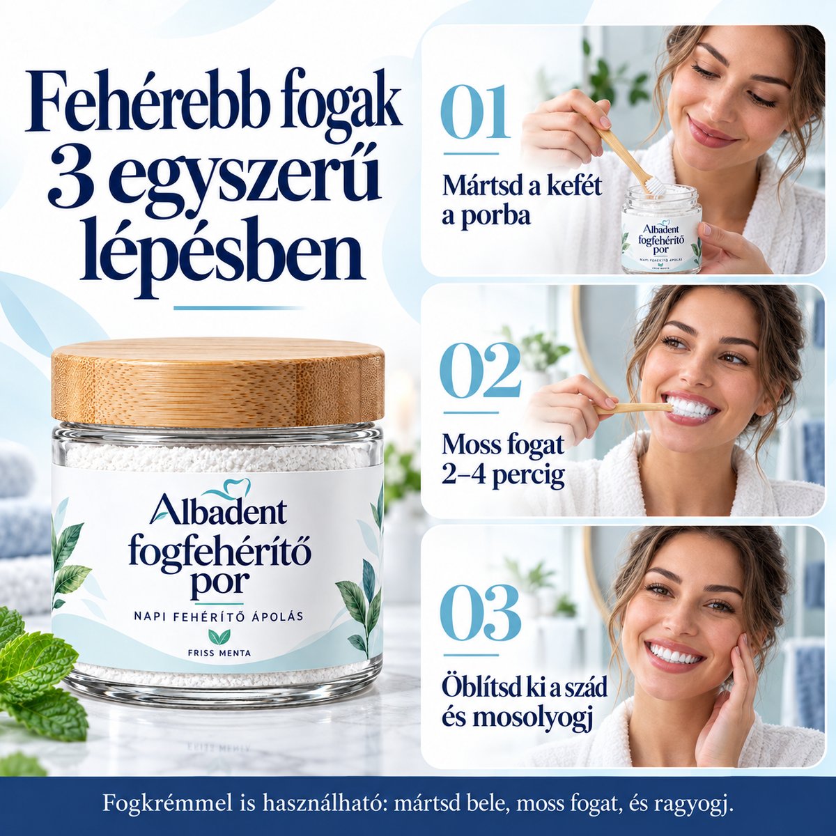 Fogfehérítő por