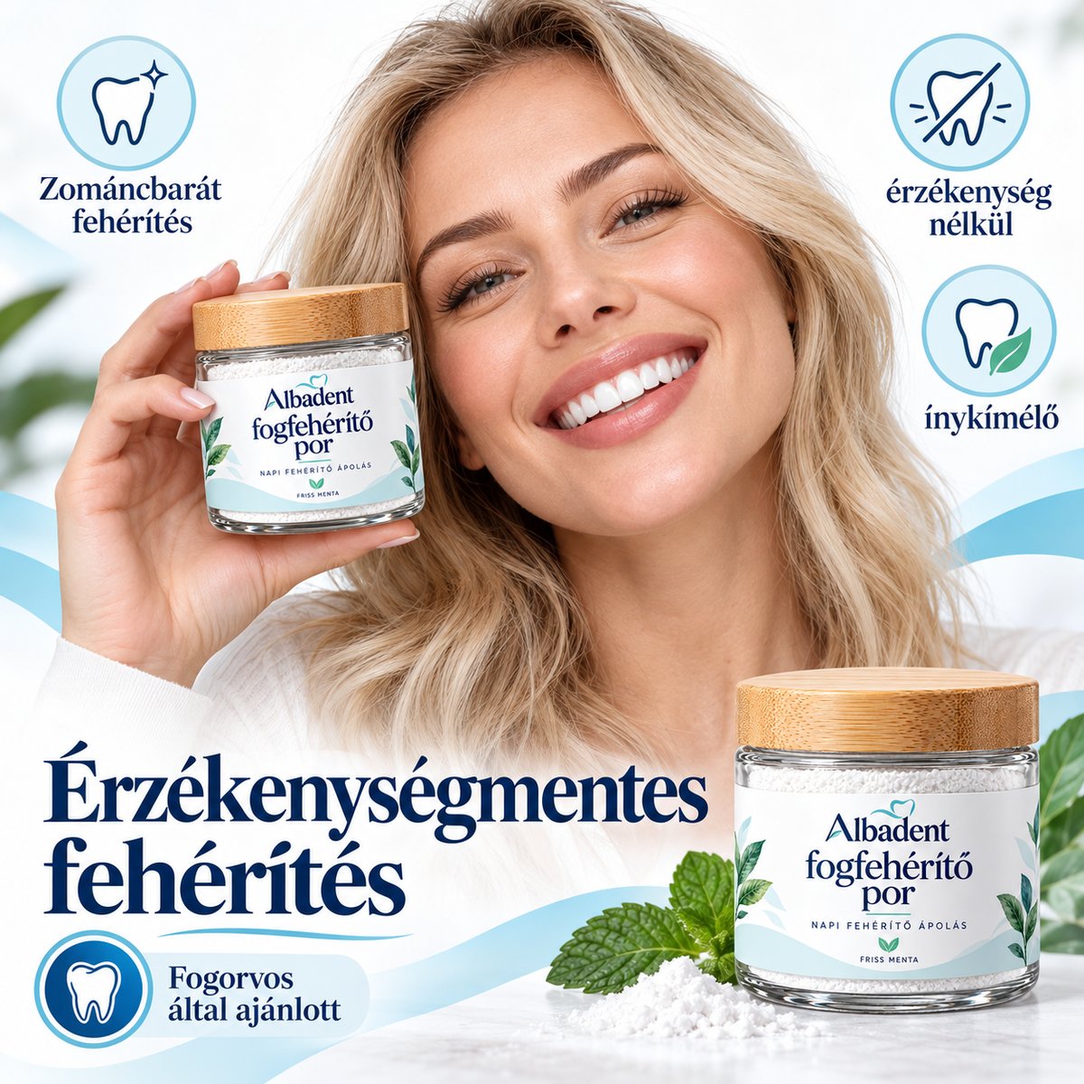 Fogfehérítő por