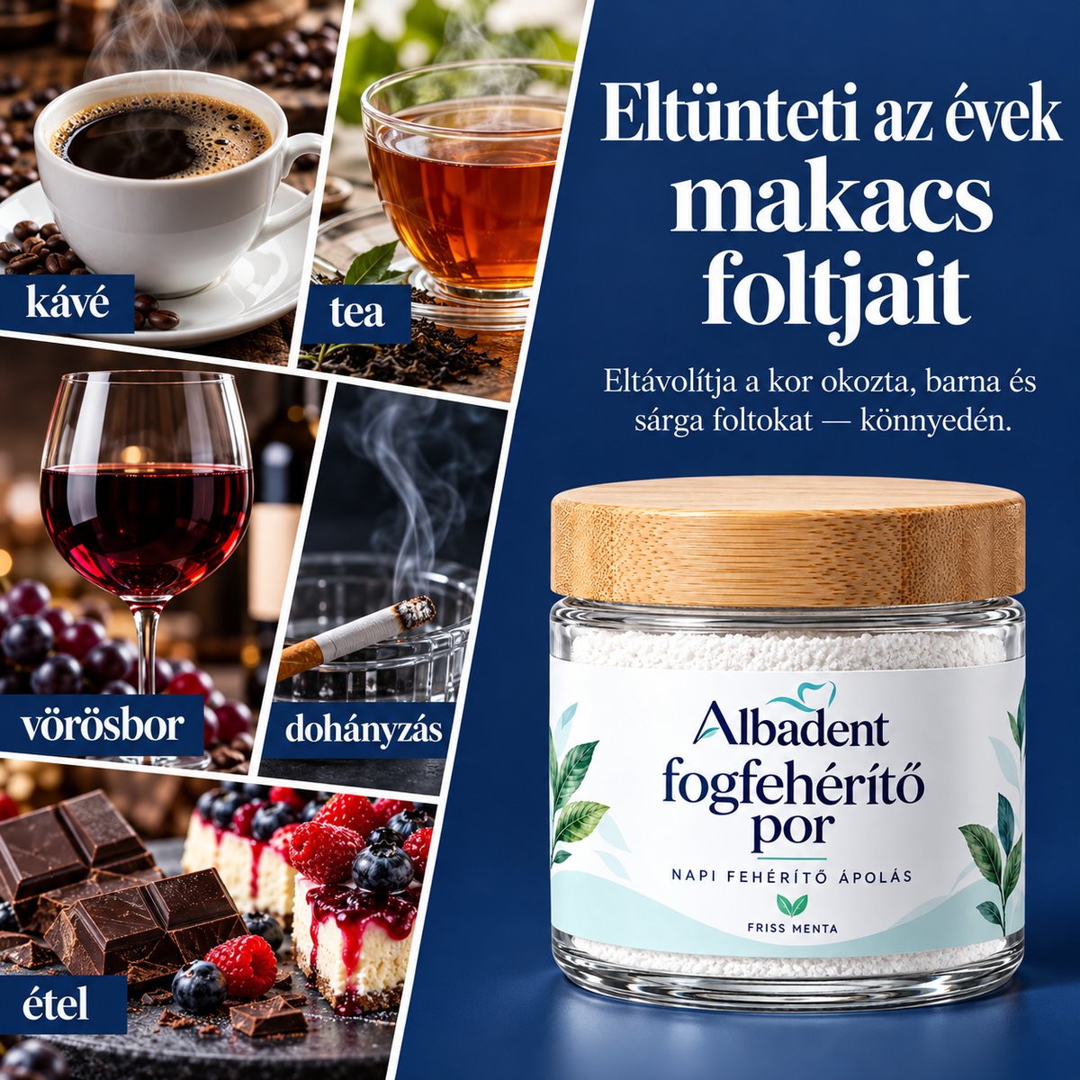 Fogfehérítő por